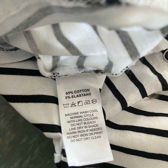 Dot Australia Striped Black White Shirt NWY - Picture 3 of 5